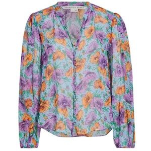 VERONICA BEARD Syden floral-print silk-georgette blouse size 6